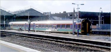 Train leaving Inverness Station