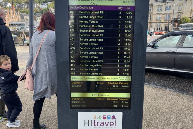 HItravel digital departure sign