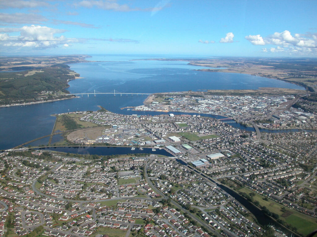 Aerial view of Inverness & Moray Firth