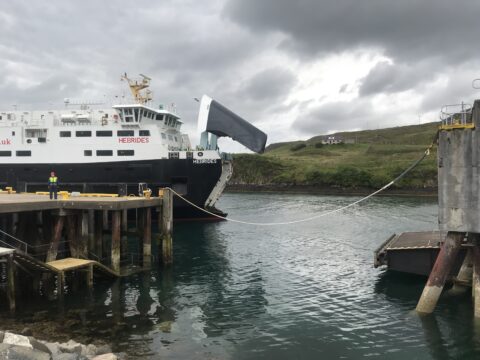 Image of the Hebrides Ferry at the dock