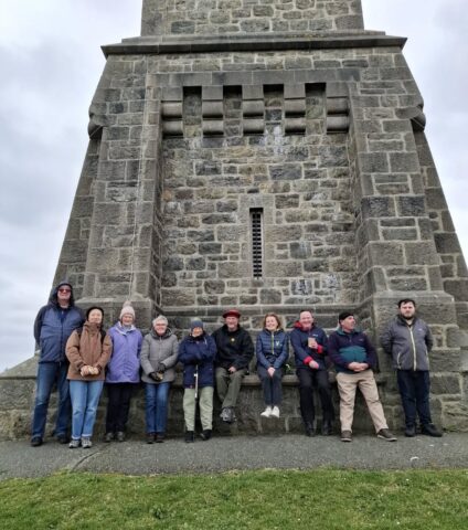 Embark walking group participants with Project Coordinator, Rebecca MacAskill