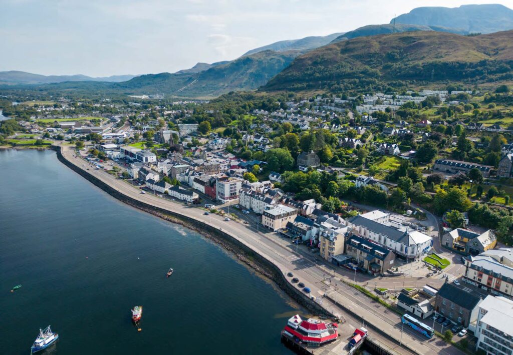 Image of Fort William taken from the high vantage point