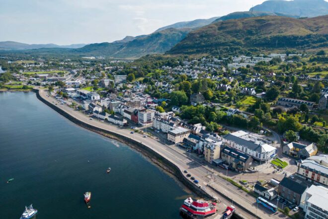 Image of Fort William taken from the high vantage point