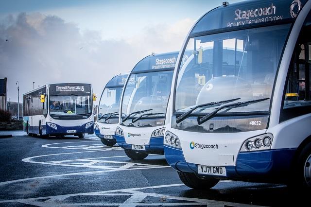 Image of Stagecoach buses within Orkney